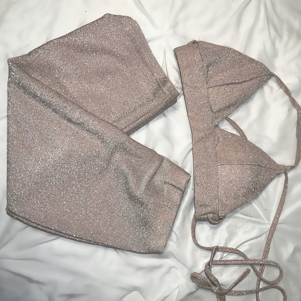 Shimmer Crop-top & Skirt Set